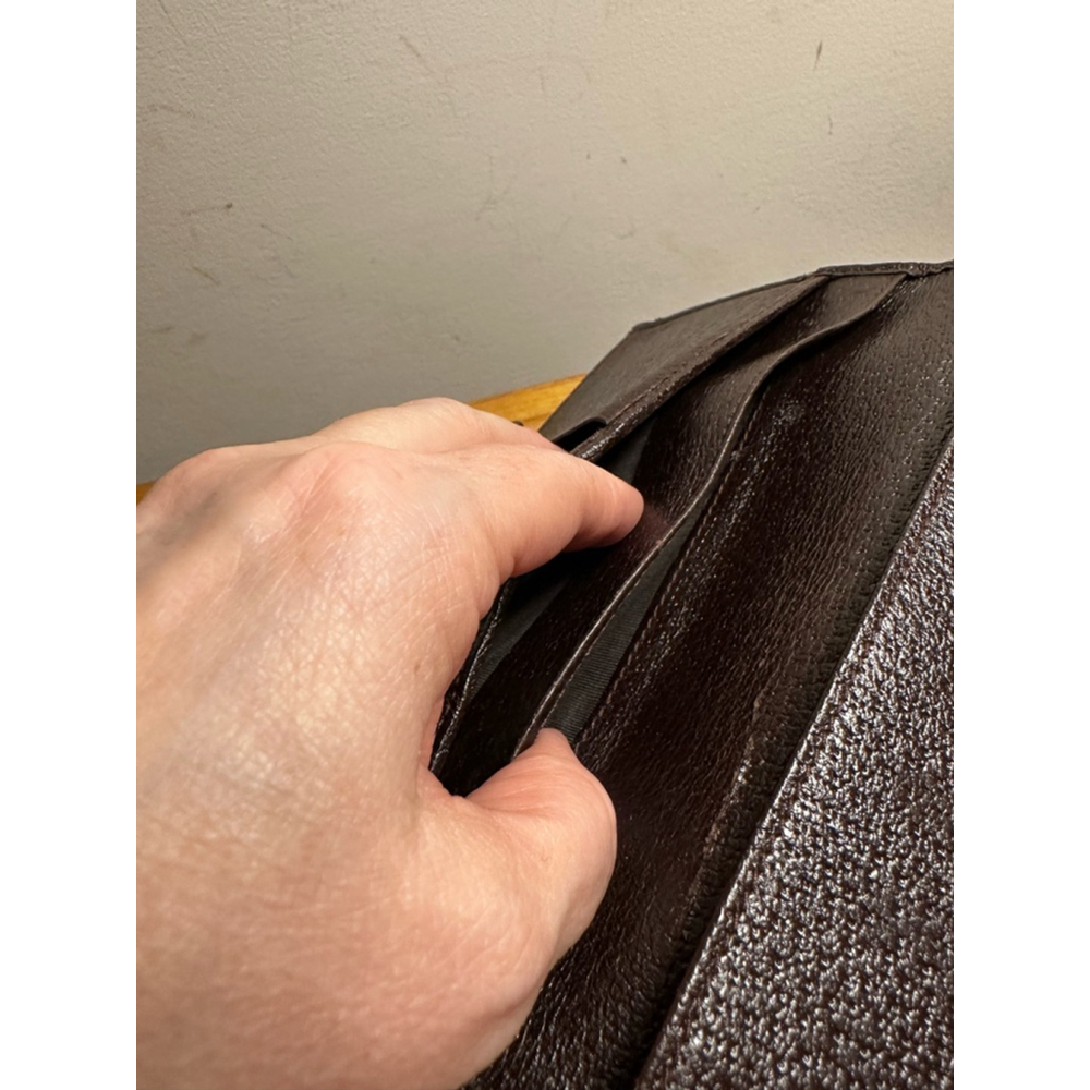 Gucci Brown Beige Canvas Long Flap Wallet - Picture 12 of 12